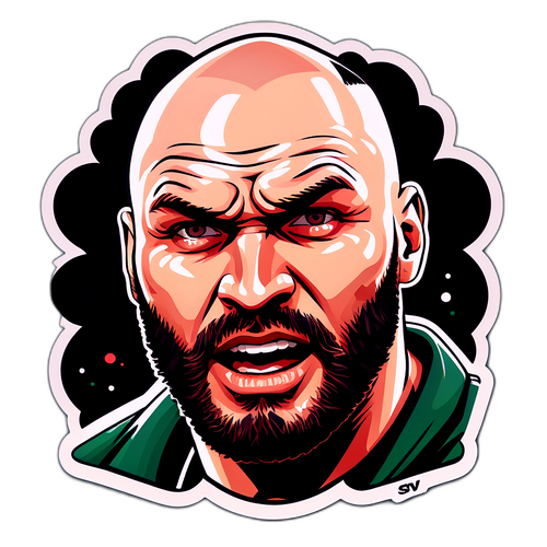 Erőteljes Tyson Fury matrica