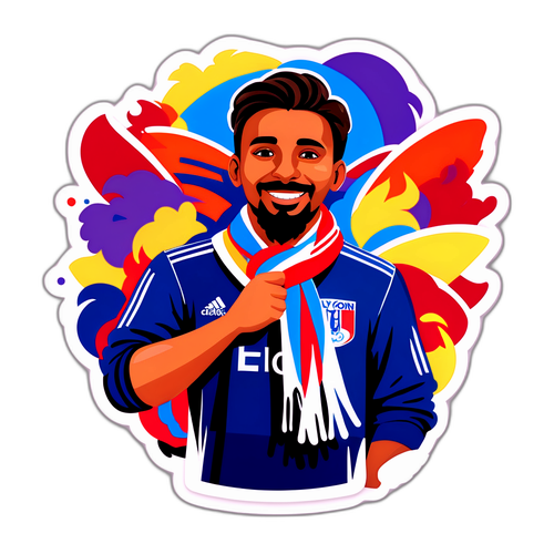 Peminat Lyon dengan Skarf