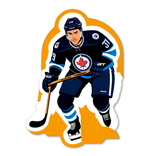 Autocollant rétro des Winnipeg Jets