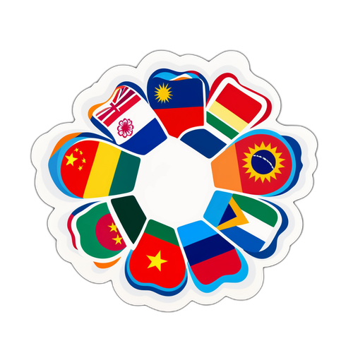 Arte Abstrata Celebrando a Cultura dos Países Membros da BRICS