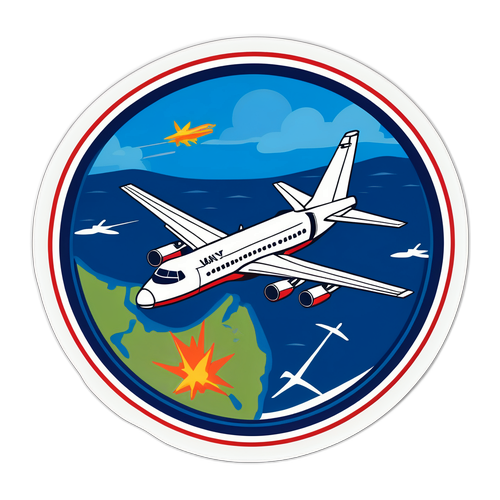 美国海军航空器坠毁现场图