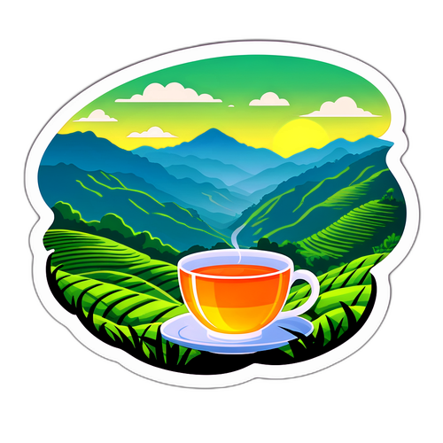 Pemandangan Tenang Ladang Teh di Cameron Highlands