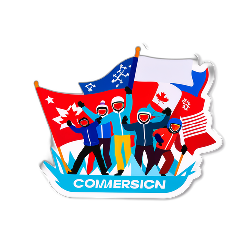 קהל מעודד באולימפיאדה בחורף