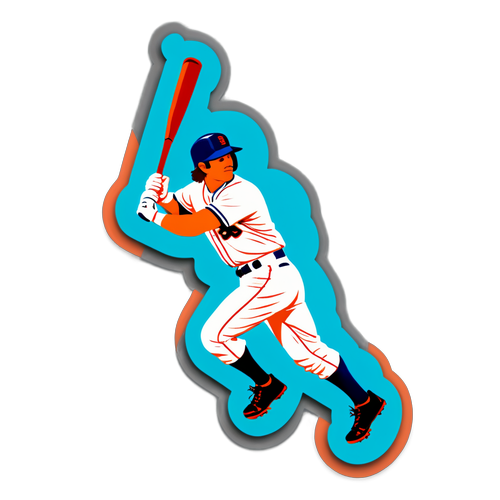 Dynamic Baseball Swing Sticker