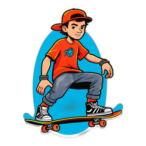 Jakob Michelsen i cool, urban stil med skateboardudstyr