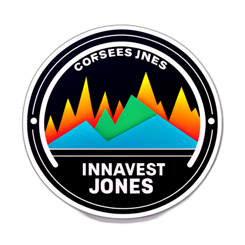 डाउ जोंस इंडेक्स के लिए वित्तीय स्टिकर