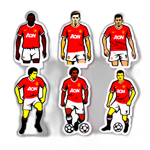 Sticker ya Wachezaji Mashuhuri wa Manchester United
