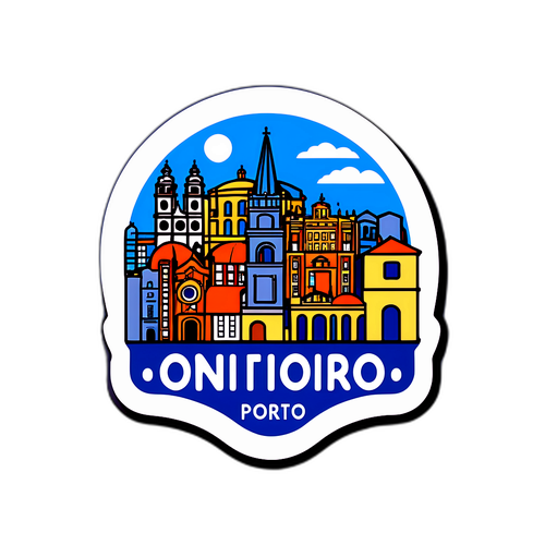 Sticker ya Skyline ya Porto