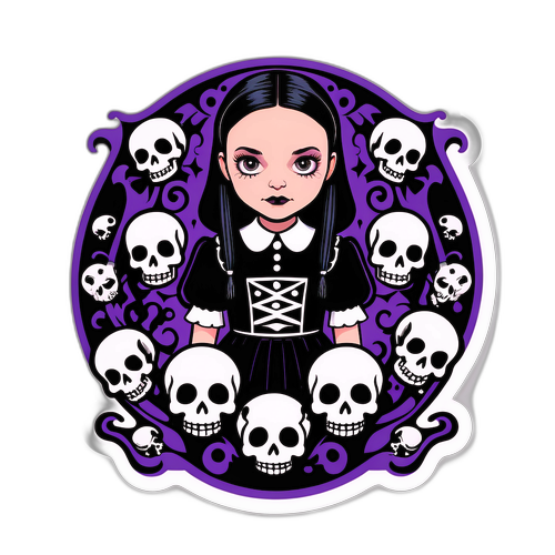 Miércoles Addams con un toque gótico