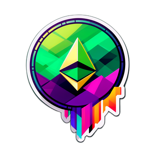 Kleurvolle Ethereum Sticker