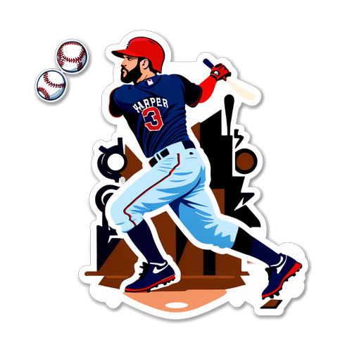 Bryce Harper Iconic Stance Sticker