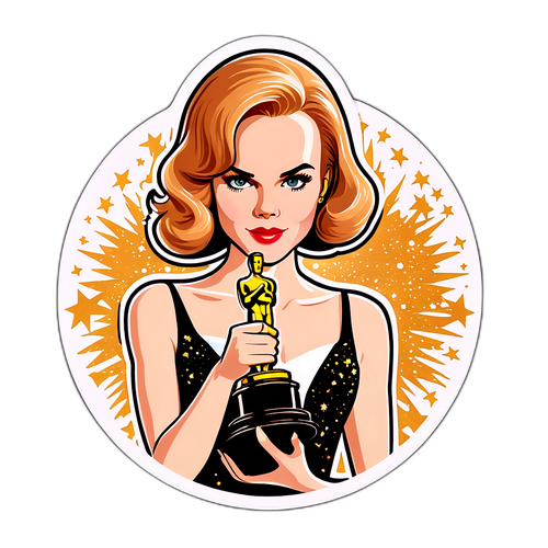 Nicole Kidman mit Oscar Sticker