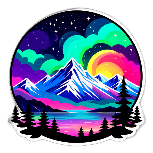 Fargerik Aurora Landskap