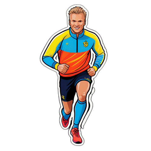 Färgglad sportklädd Runar Sögaard