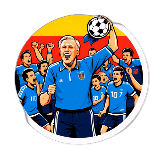 Fodboldtræner i aktion