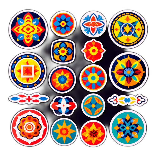 Наклейки із символікою Фастова через мозаїку