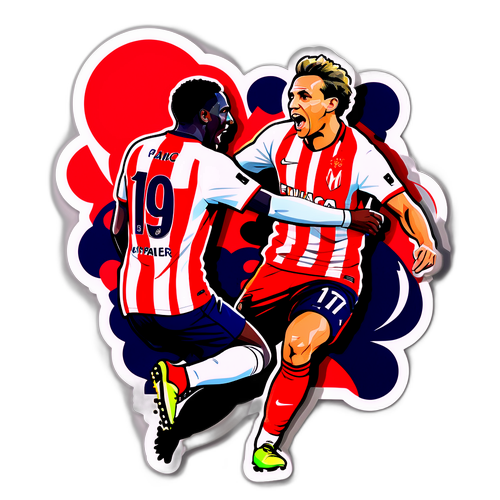 En kunstnerisk fremstilling af Monaco-matchen mod PSG