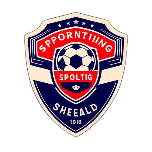 Escudo Vintage do Sporting com Texto Inspirador sobre a Paixão pelo Futebol
