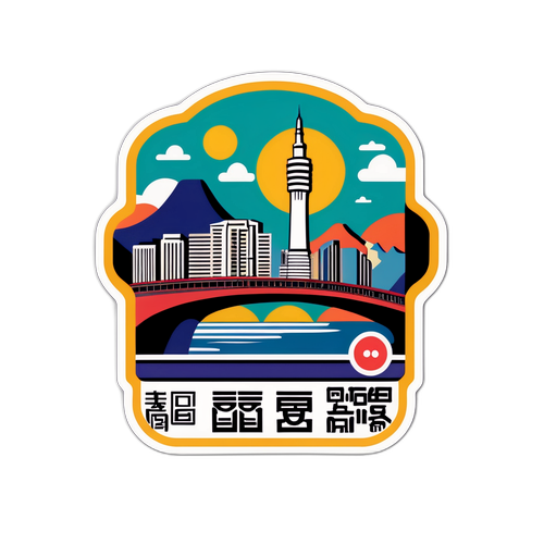 高雄捷運票券復古風格貼紙