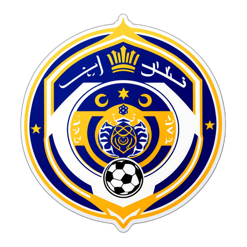 알 자지라와 알 나스르 축구 경기를 기념하는 스티커
