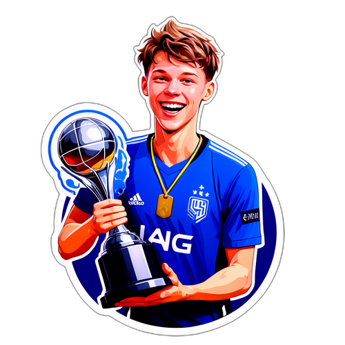 Sticker van Jannik Sinner met trofee