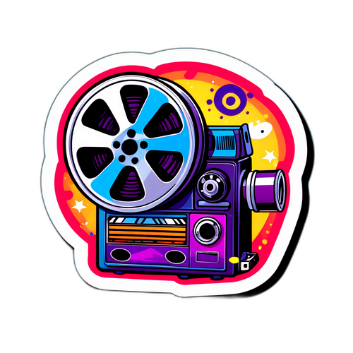 Stiker Reel Film Ceria