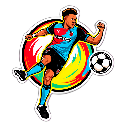 Fotballkicker Sticker Design