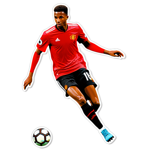 Sticker cầu thủ Amad Diallo trong trang phục Manchester United