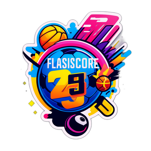 Стикер с графикой спортивного приложения 'Flashscore'