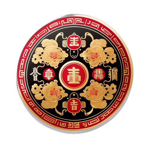 融合文化遗产与现代设计的贴纸