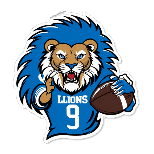 Roaring Detroit Lions Fan Sticker