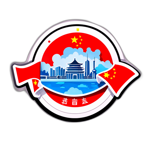 中国经济“十四五”规划成就与未来愿景贴纸