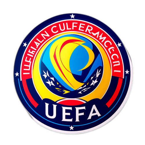 Stylish UEFA-logo klistremerke