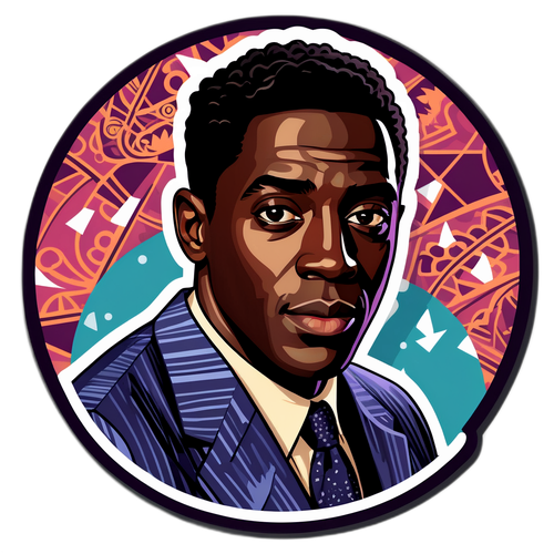 Autocollant de Damson Idris en tant qu'acteur emblématique
