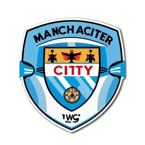 Sticker de Manchester City con el eslogan 'We Are City'