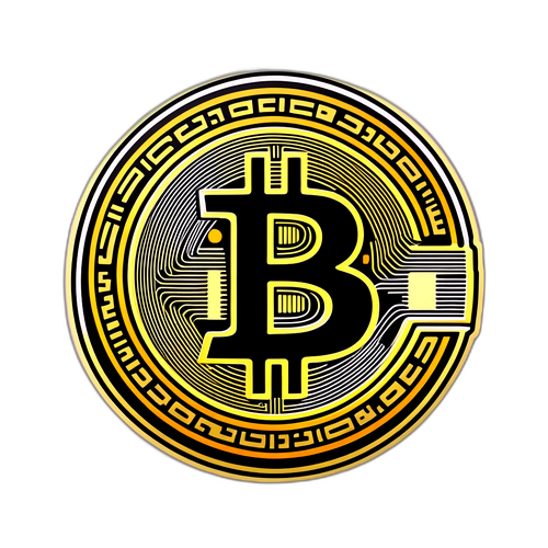 ビットコインロゴスタイリッシュステッカー