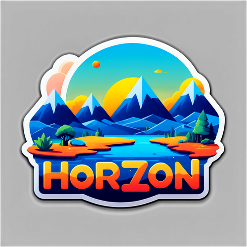 Horizon: Die perfekte Verschmelzung von Nostalgie und Zukunft in einem Sticker-Design!