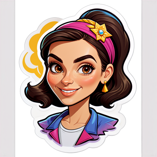 Retrato caricaturizado de Karina Milei