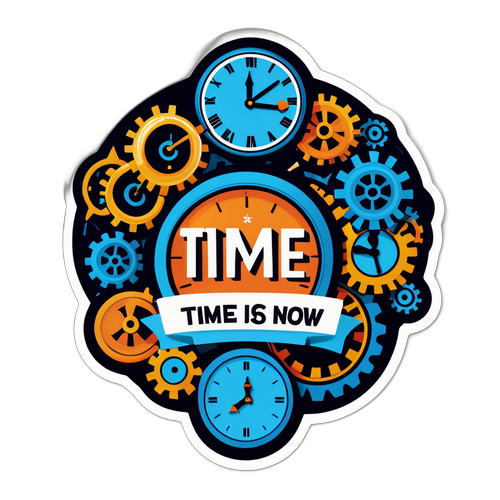 Stiker Motivasi: Waktu adalah Sekarang