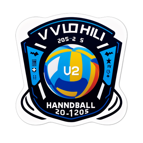 Futuristisk U21 VM Håndbold 2025 Sticker