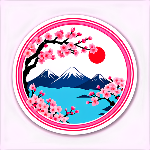 Sticker Cantik Nikkei: Raikan Keindahan Budaya Jepun dengan Sakura dan Reka Bentuk Tradisional!