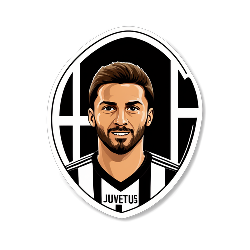 Sticker của đội bóng Juventus với hình ảnh cầu thủ nổi bật