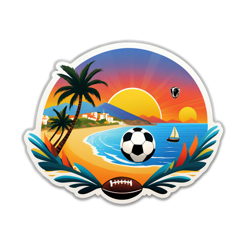 Güzel Bodrum Kıyısı - Futbol Temalı Sticker