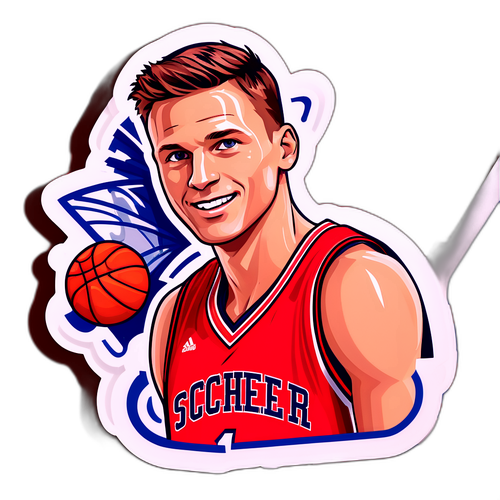 Motivational Basketball Sticker Featuring Jon Scheyer