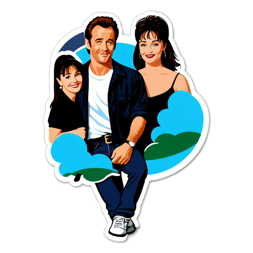 ¡Revive la Nostalgia! La Pegatina Perfecta de 'Sensación de Vivir' con Shannen Doherty y Luke Perry