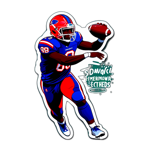 Dynamic Football Action Sticker