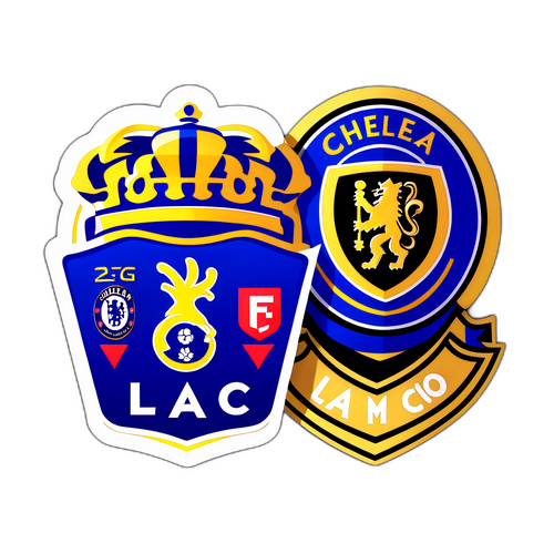 Chelsea és LAFC logók együtt egy ünnepi hangulatban