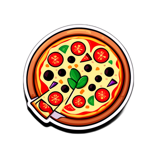 Híres portugál pizza és rajongói kultúra sticker