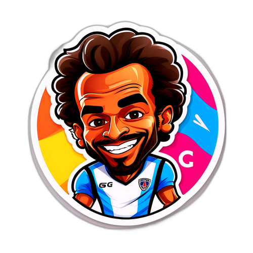 Autocollant caricatural de Baptiste Germain