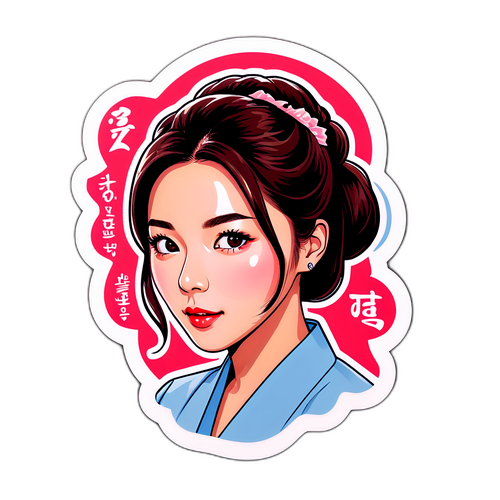 하디원의 매력적인 이미지와 인기 드라마 명언을 활용한 스티커 디자인